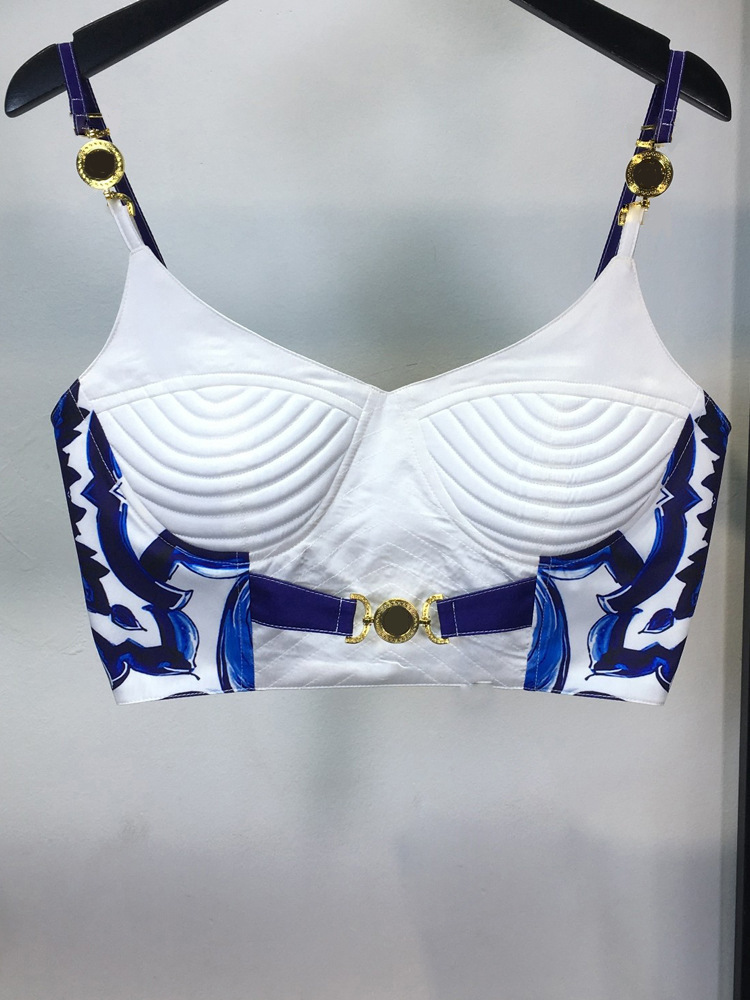 Summer Bohemain Blue And White - Romper Floral Print 리뷰 및 가격