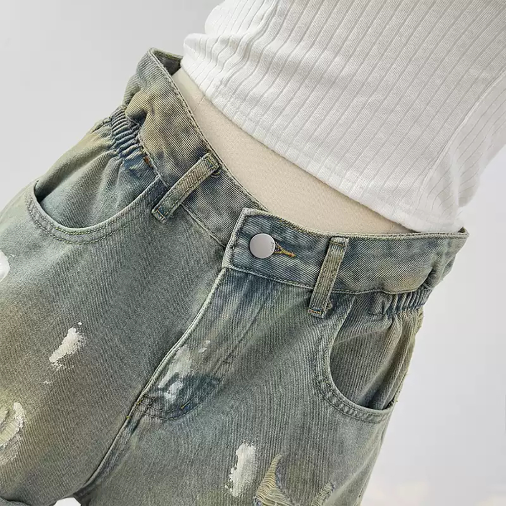 American Retro Denim Shorts Wo - Shorts Denim Frayed 리뷰 및 가격