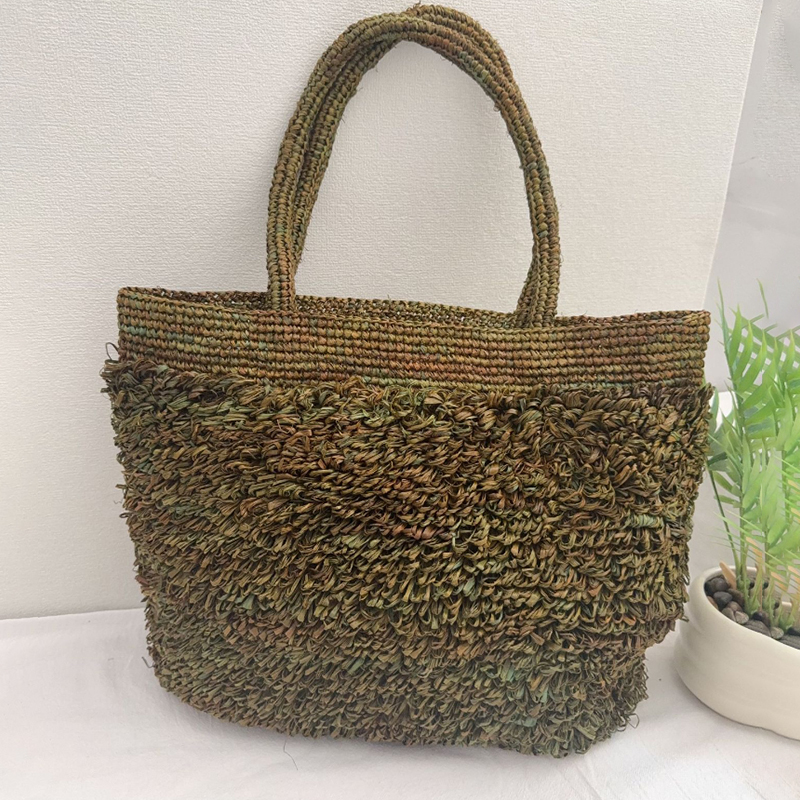 Raffia Hand-crocheted Shoulder - Crochet Bag Raffia 리뷰 및 가격