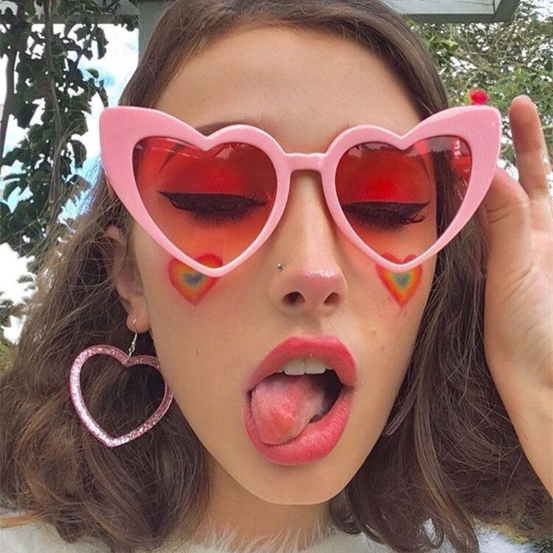 Love Heart Cat Eye Sunglasses  - Sunglasses Cat Eye 리뷰 및 가격