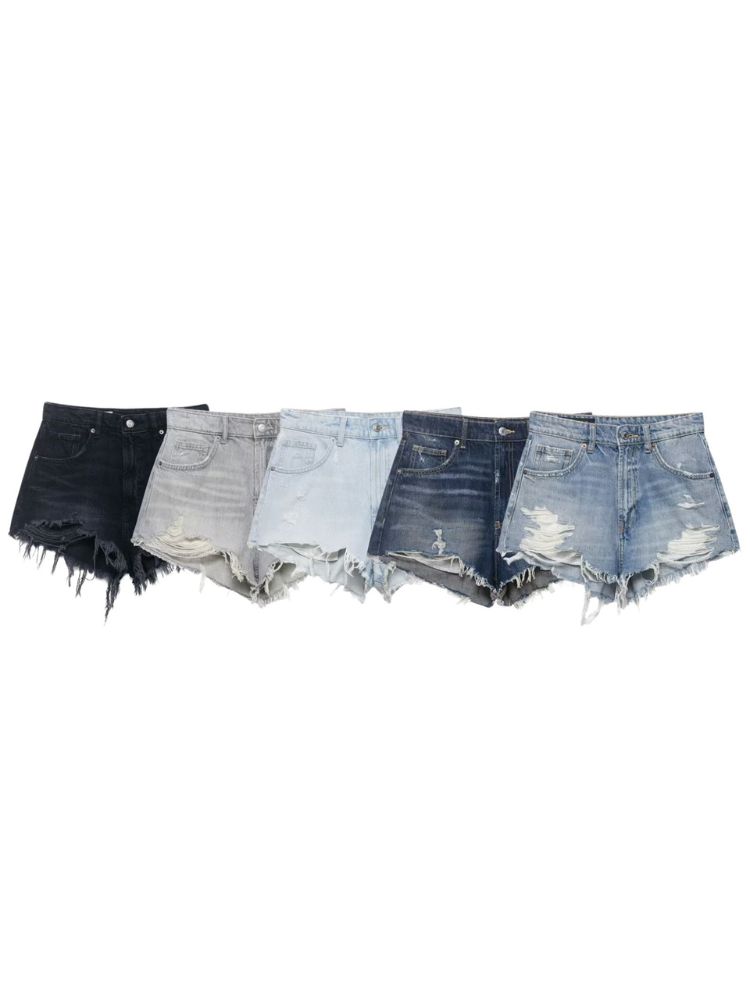 HH Women's High Waisted Denim  - Shorts Denim Frayed 리뷰 및 가격