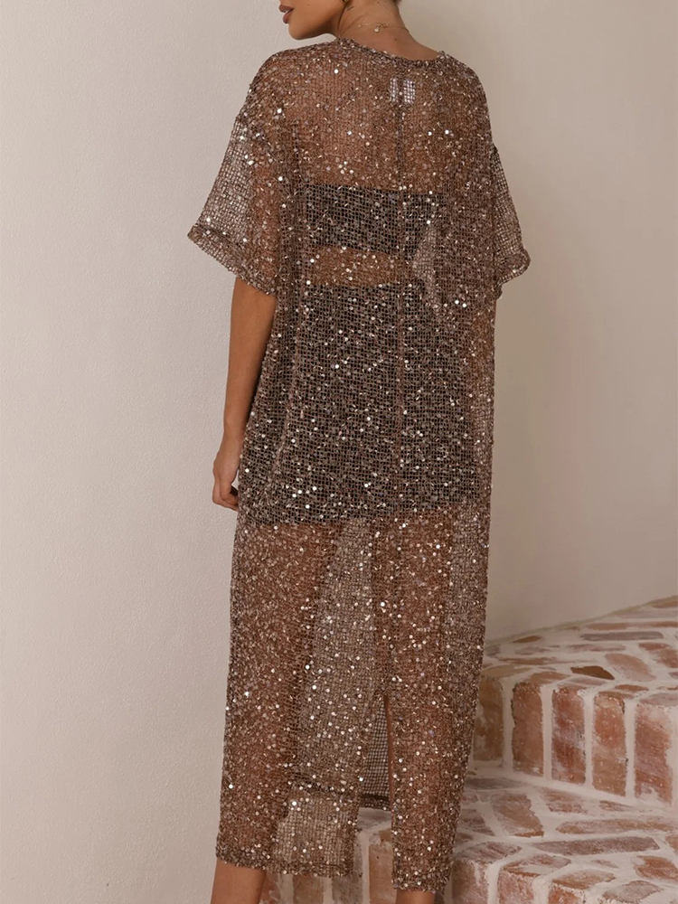 Female O-neck Loose Summer Lon - Cover Up Kaftan 리뷰 및 가격