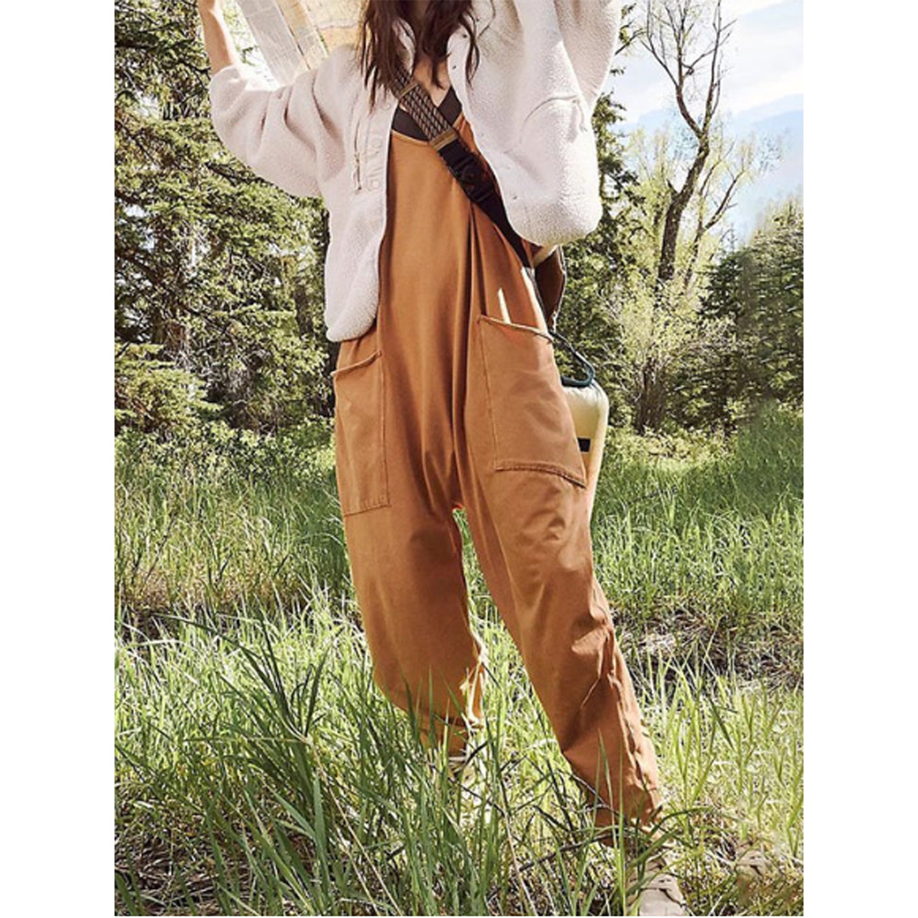 Loose Summer Jumpsuit Casual   - Jumpsuit Linen Relaxed 리뷰 및 가격