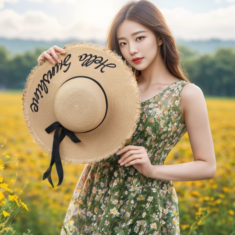 1pc Summer Floppy Beach Hats f - Hat Floppy Wide 리뷰 및 가격