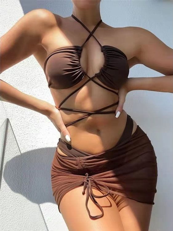 Ladies High Waist Split Bikini - Swimsuit Bikini Ruched 리뷰 및 가격