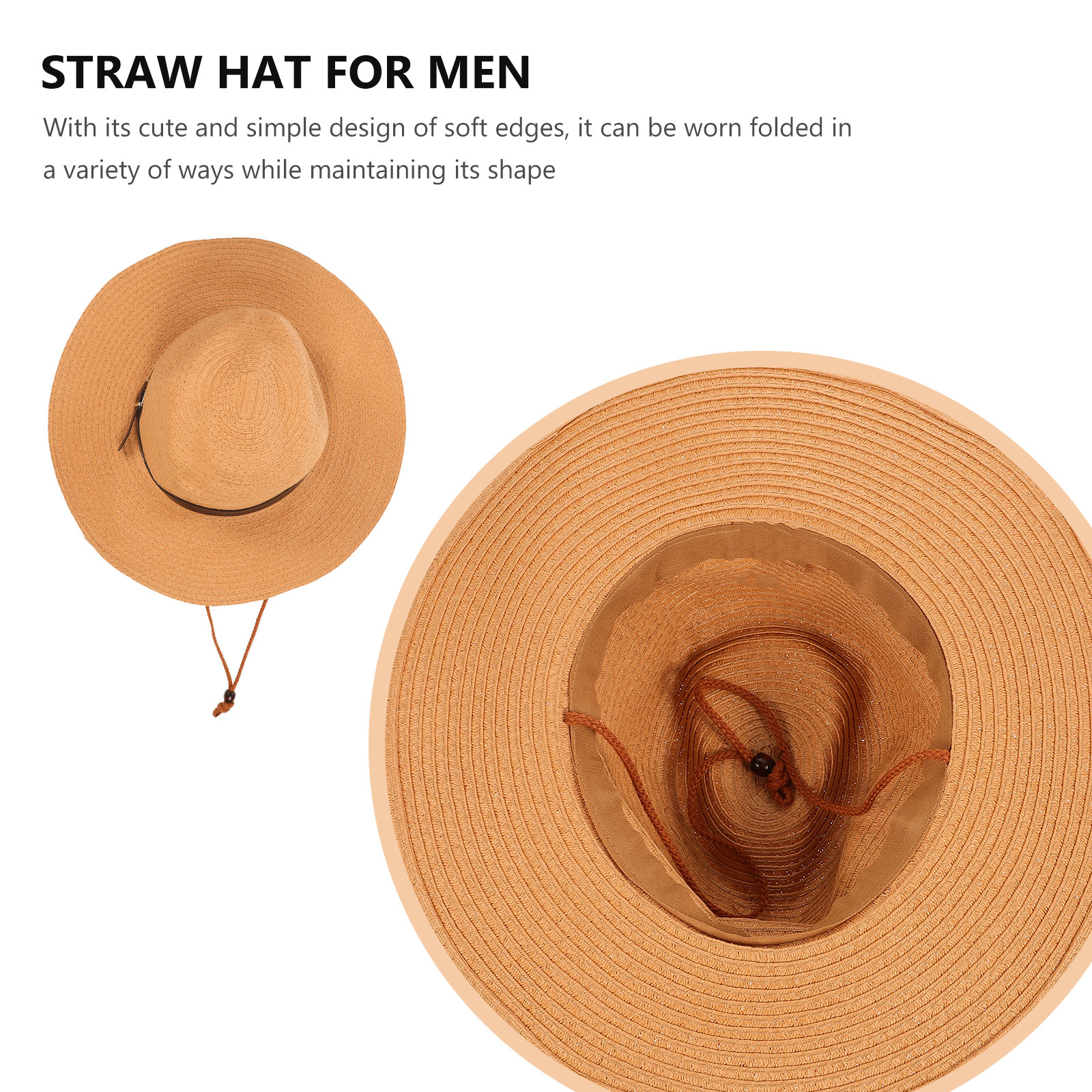 Men Wide Brim Straw Sun Hat Kh - Hat Floppy Wide 리뷰 및 가격