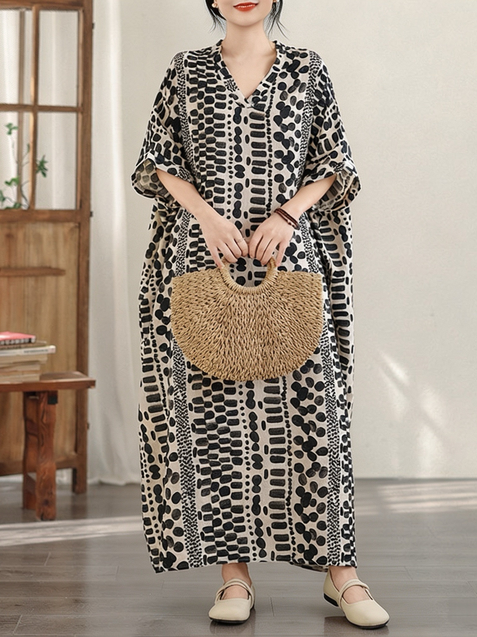 Summer Floral Vacation Style T - Linen Dress Wrap 리뷰 및 가격