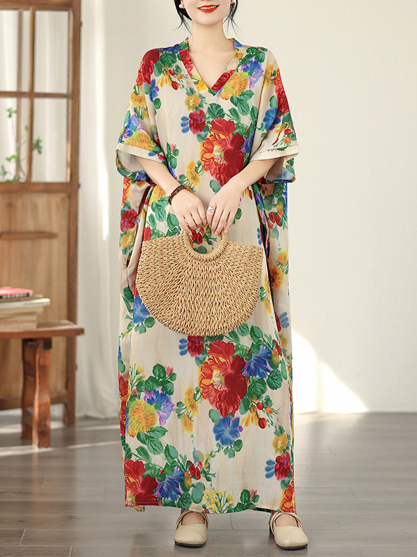 Summer Floral Vacation Style T - Linen Dress Wrap 리뷰 및 가격