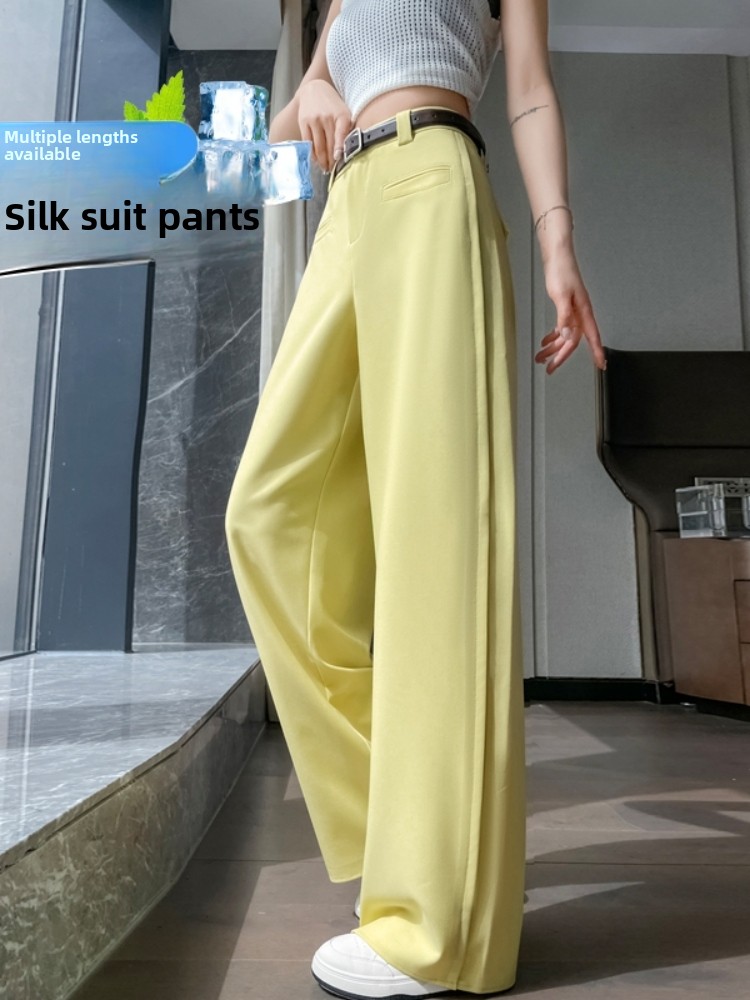 Yellow Ice Silk Cotton Linen W - Linen Pant Wide 리뷰 및 가격